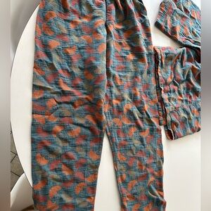 Cotton Gauze Ginkgo Leaf Pajama set